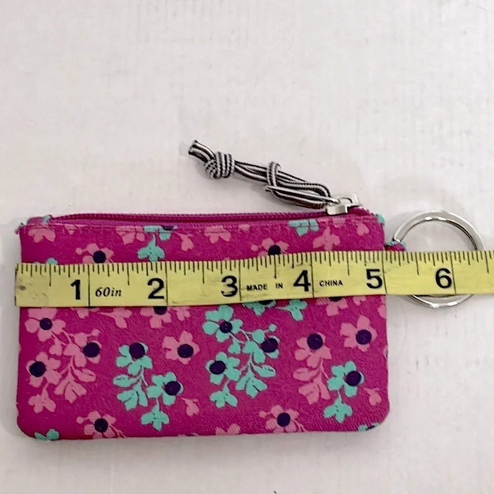VERA BRADLEY ditsy dot zip upKeychain Pouch NWOT